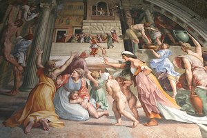 El Incendio del Borgo de Raffaello Sanzio Raphael